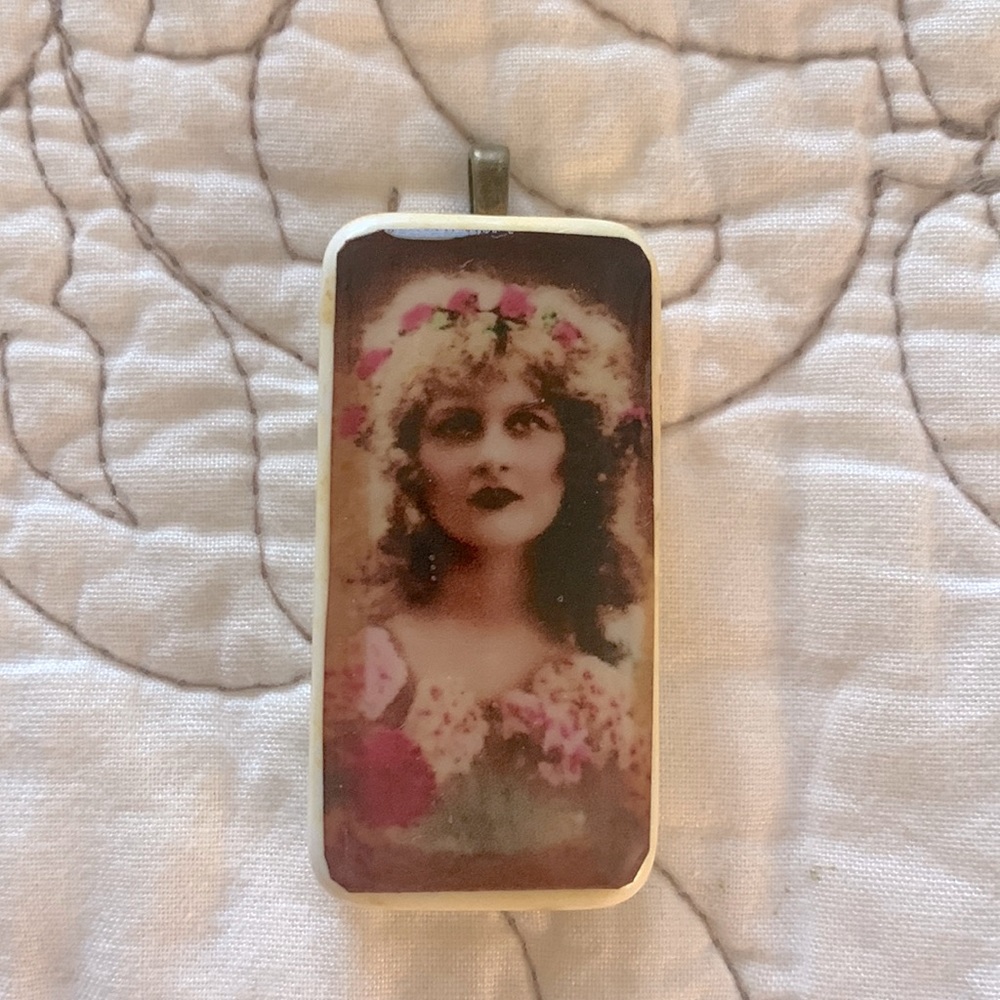 Cameo domino necklace